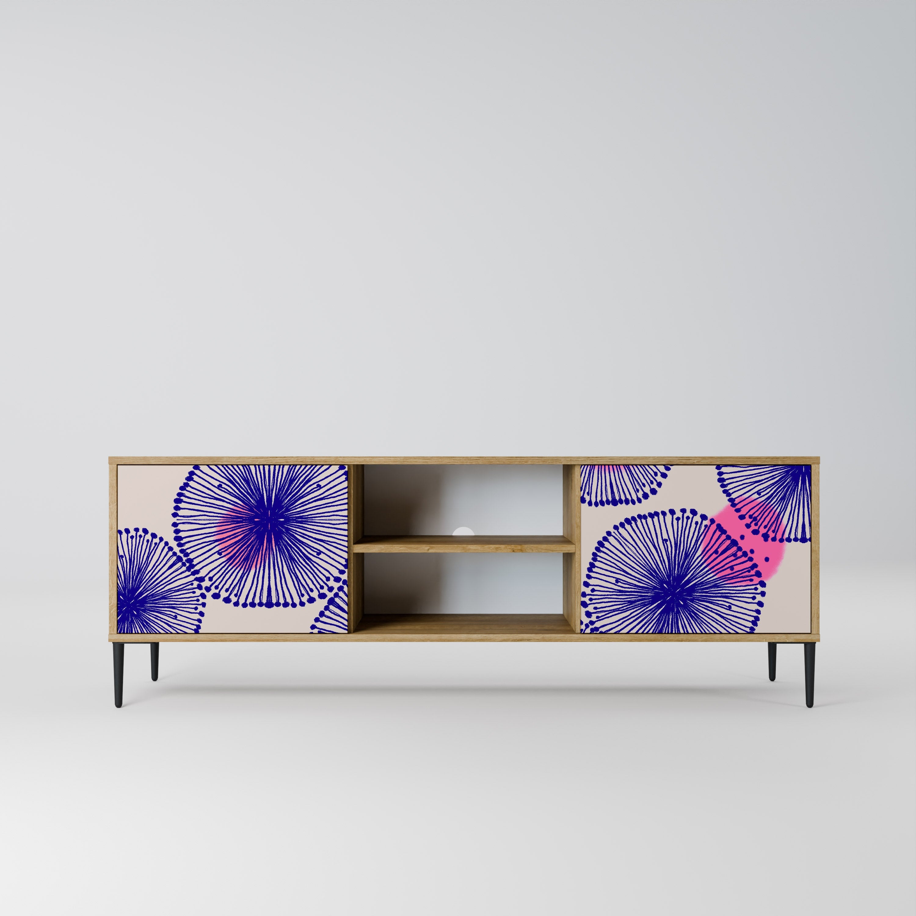 MAGIC NATURE 2-Door TV Stand in Oak Effect