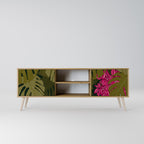 TROPICAL BEAUTY 2-Door TV Stand in Oak Effect