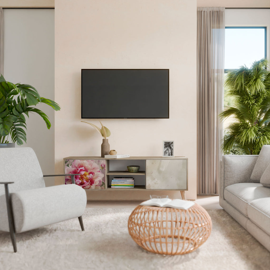 PEONY WHISPER TV-Lowboard mit 2 Türen in Eiche-Optik