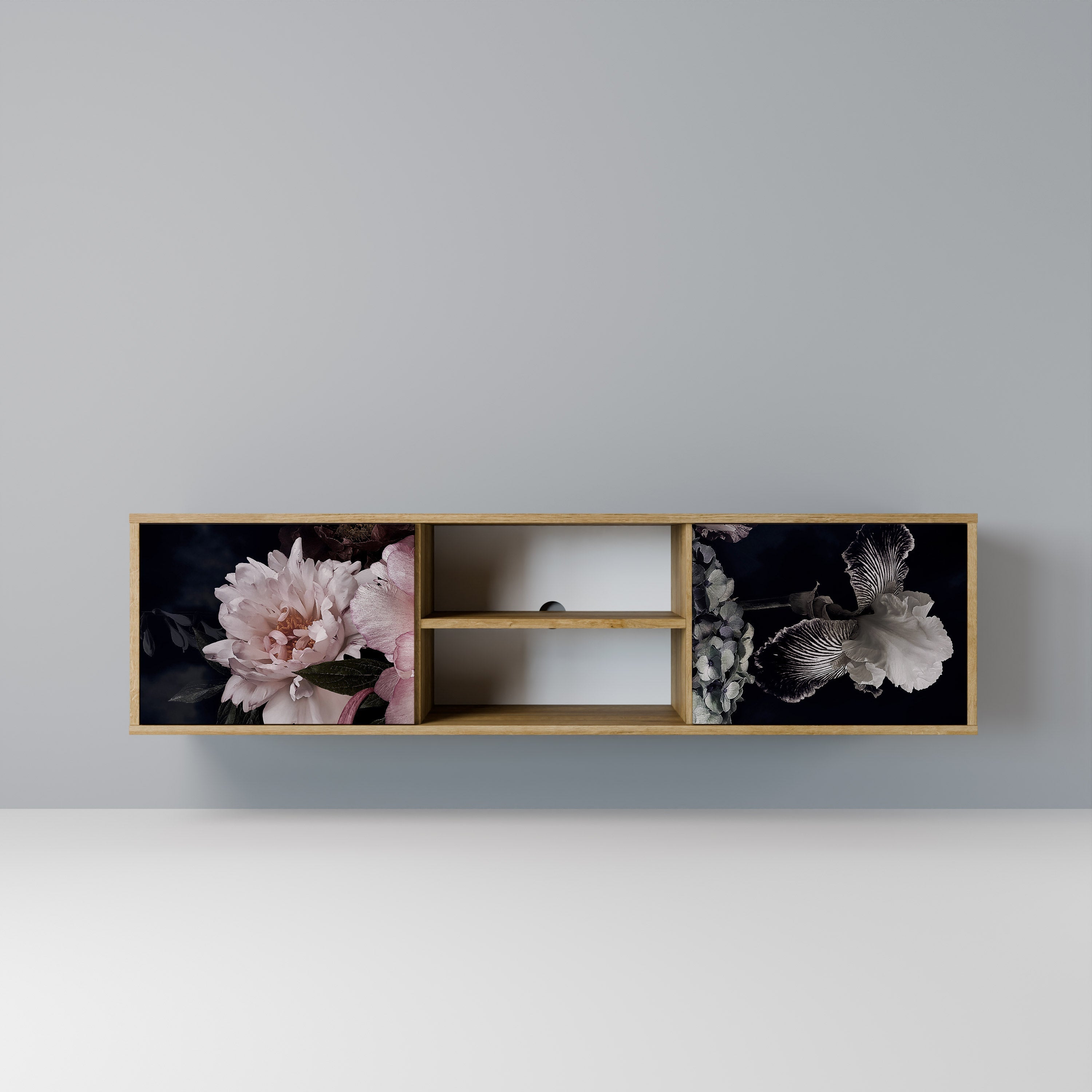 PURE BLOSSOM 2-Door TV Stand in Oak Effect