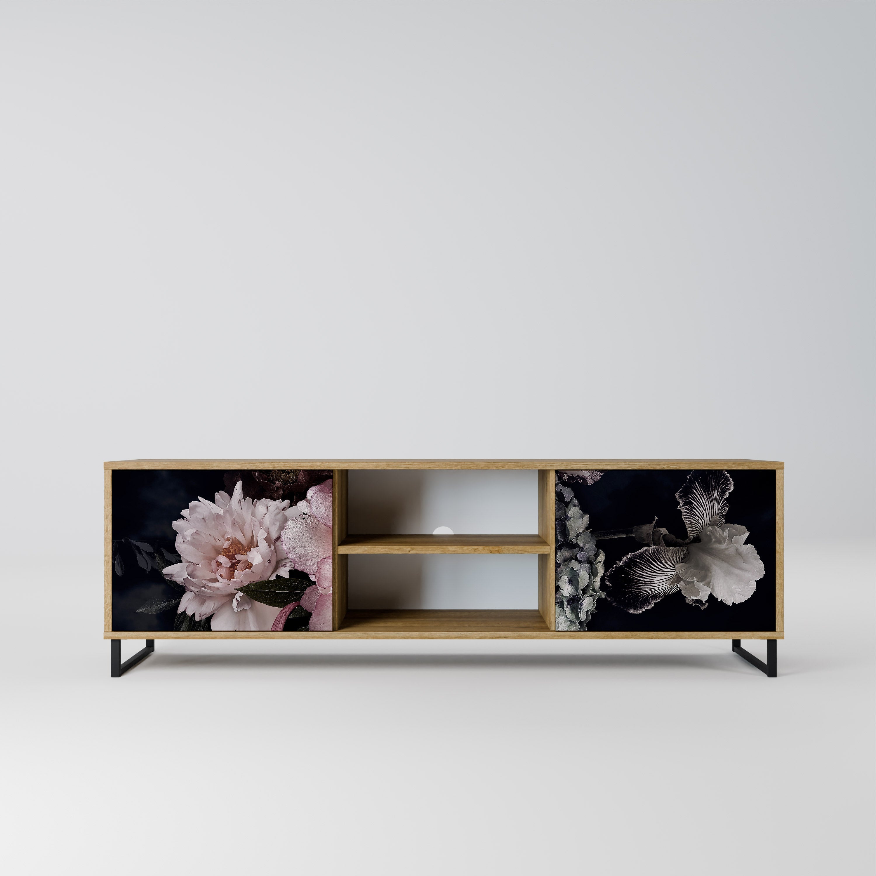 PURE BLOSSOM 2-Door TV Stand in Oak Effect