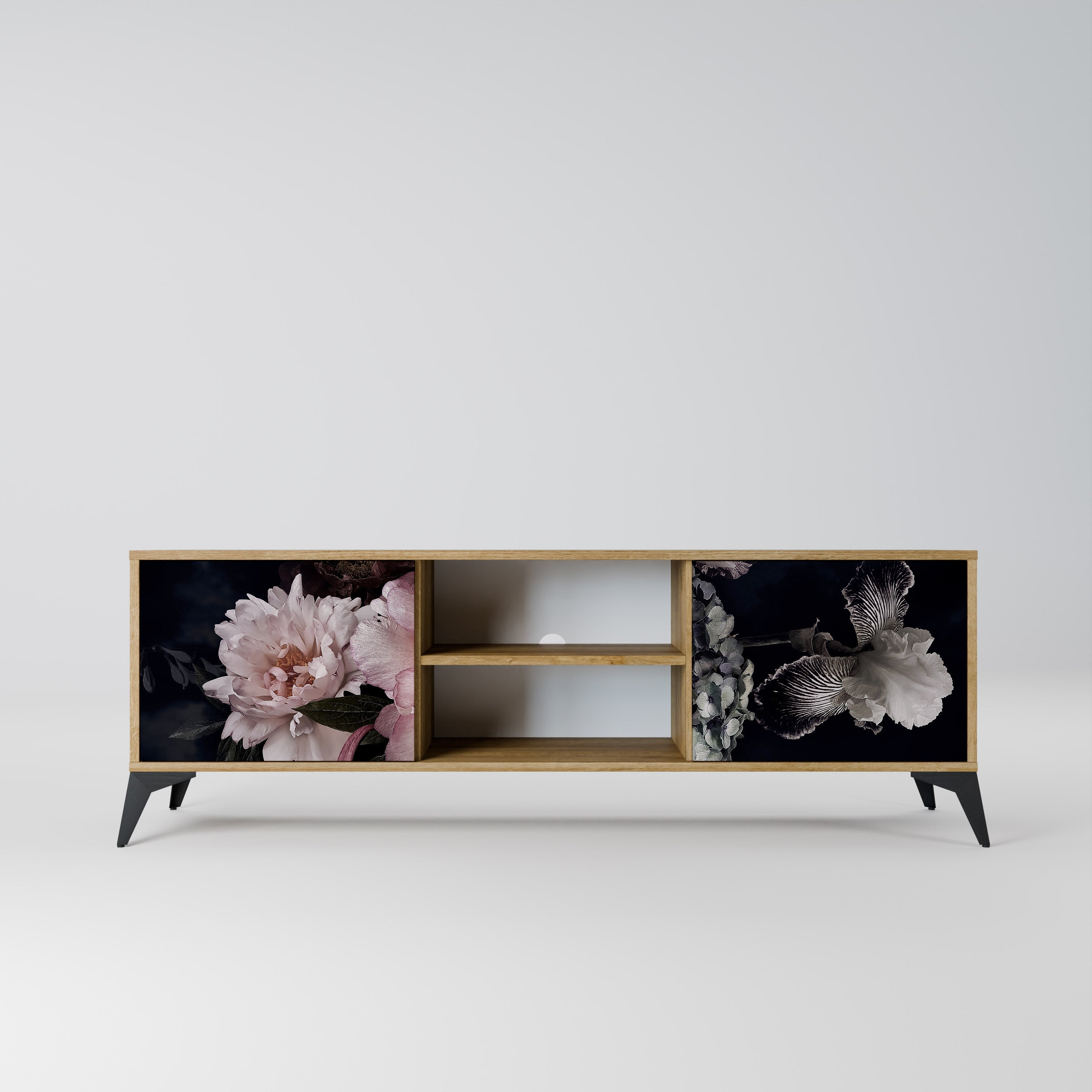PURE BLOSSOM 2-Door TV Stand in Oak Effect