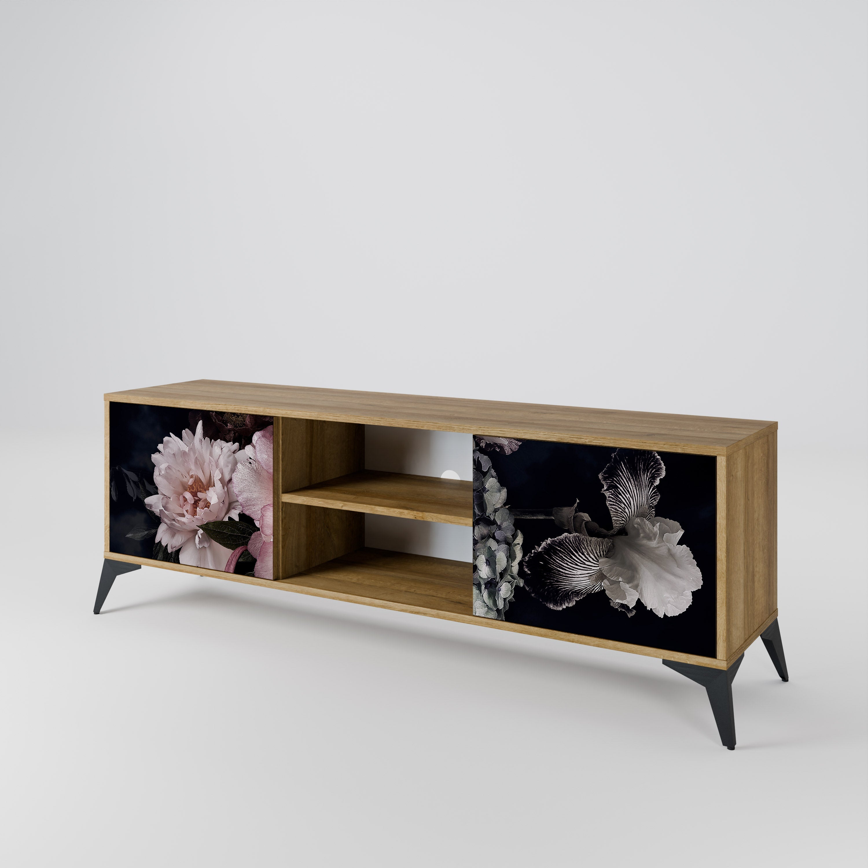 PURE BLOSSOM 2-Door TV Stand in Oak Effect