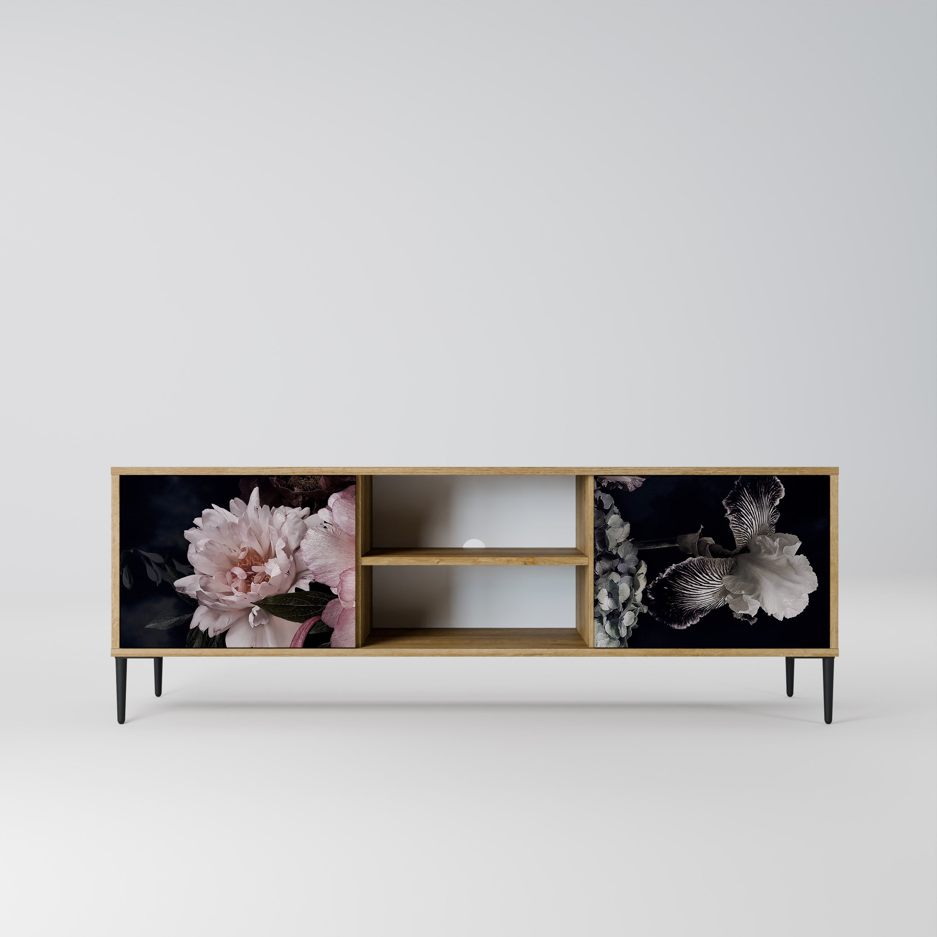 PURE BLOSSOM 2-Door TV Stand in Oak Effect