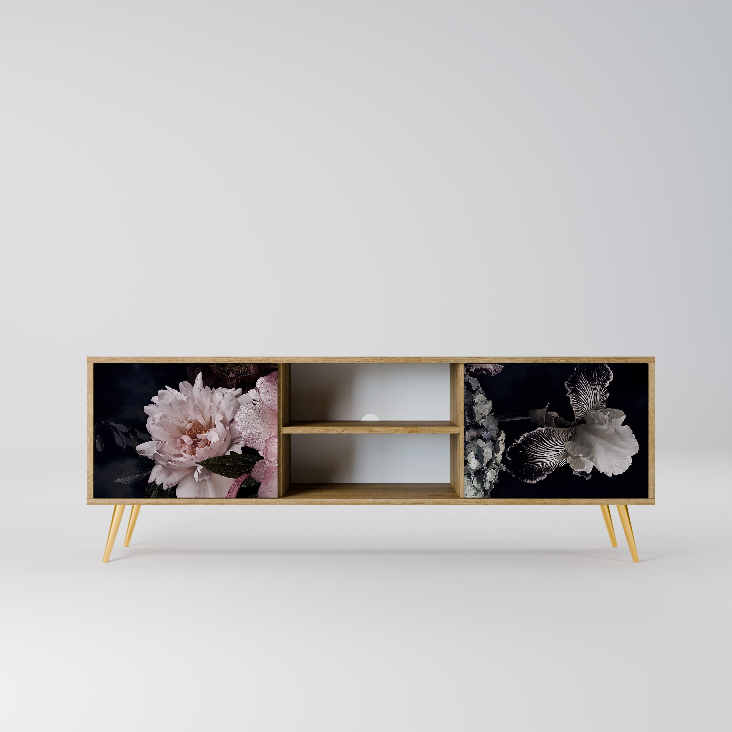 PURE BLOSSOM 2-Door TV Stand in Oak Effect