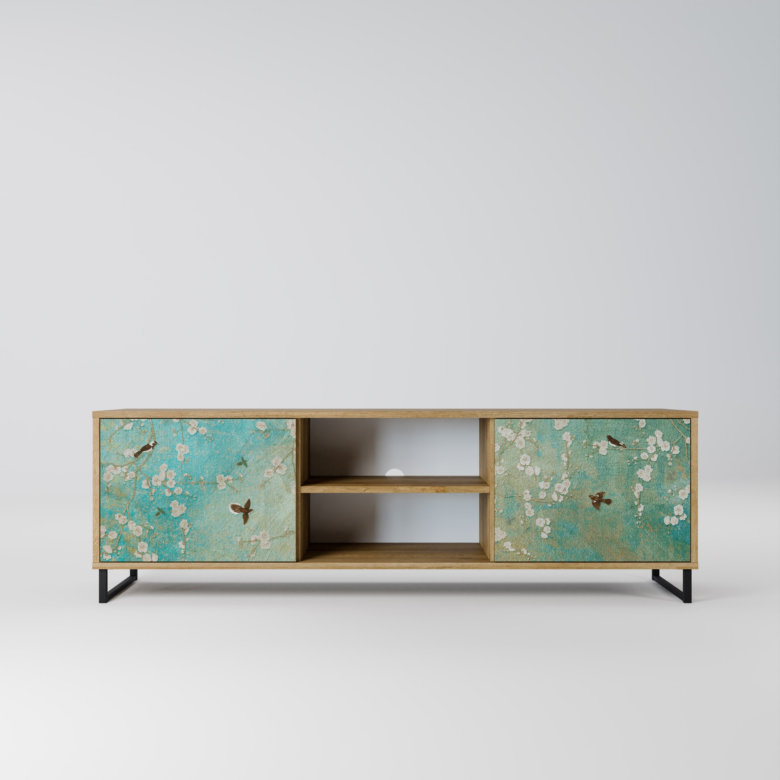 BLOOMING CHARM TV-Lowboard mit 2 Türen in Eiche-Optik