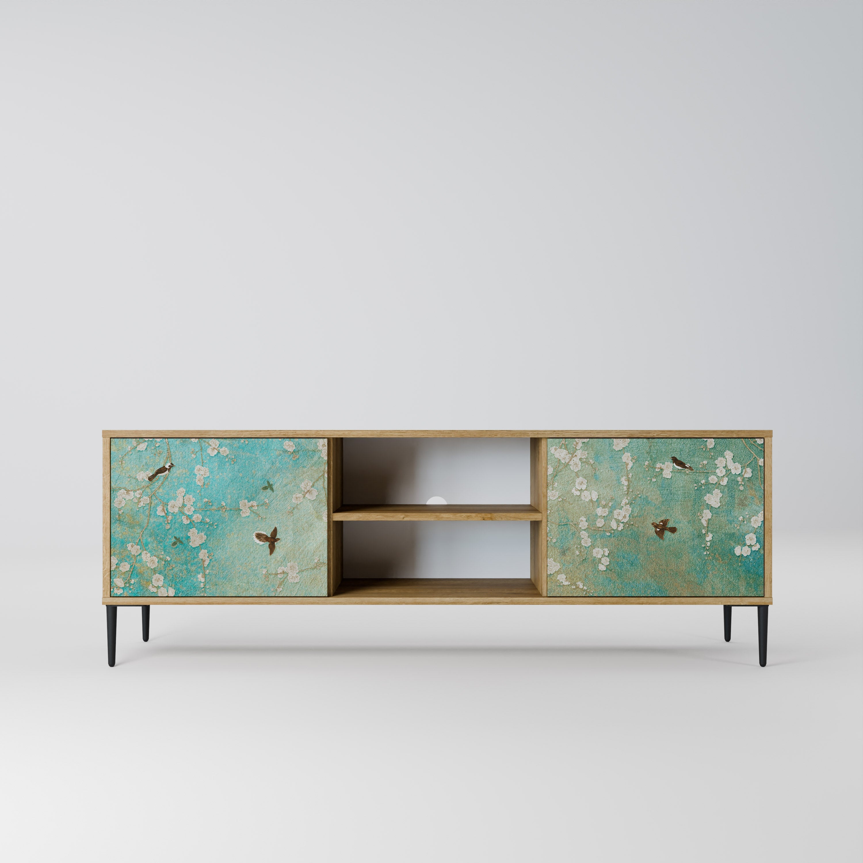 BLOOMING CHARM TV-Lowboard mit 2 Türen in Eiche-Optik