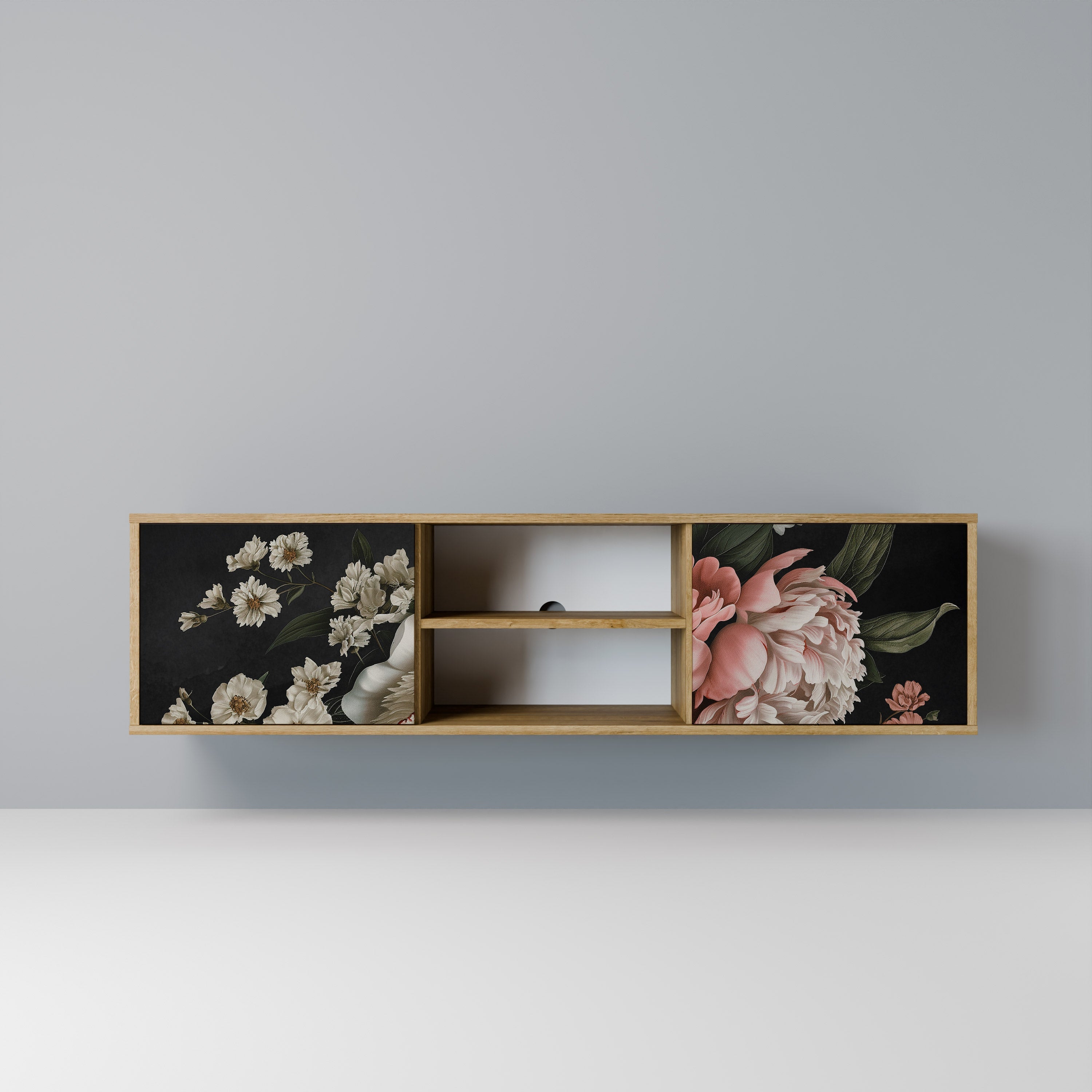 LUSH ELEGANCE TV-Lowboard mit 2 Türen in Eiche-Optik