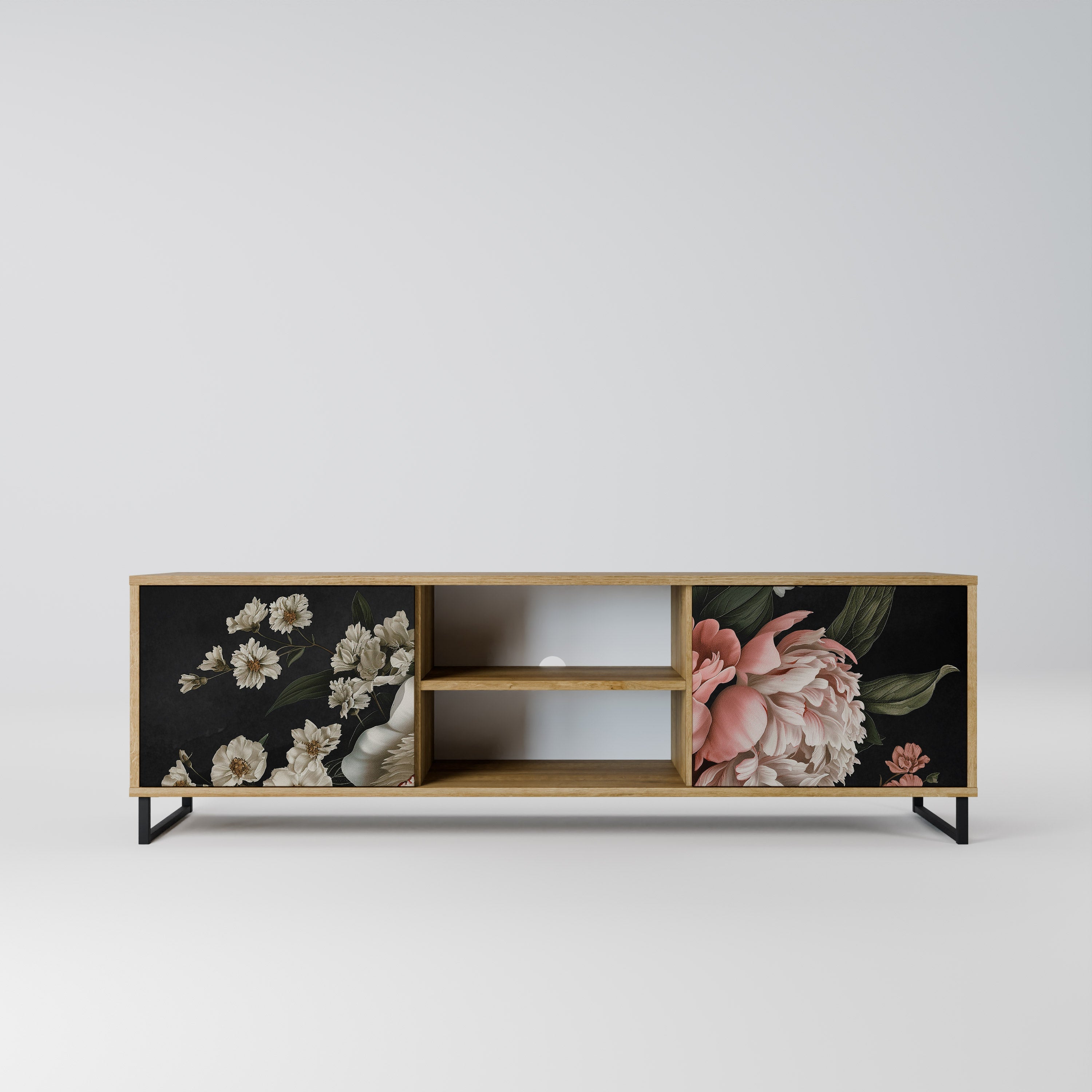 LUSH ELEGANCE TV-Lowboard mit 2 Türen in Eiche-Optik