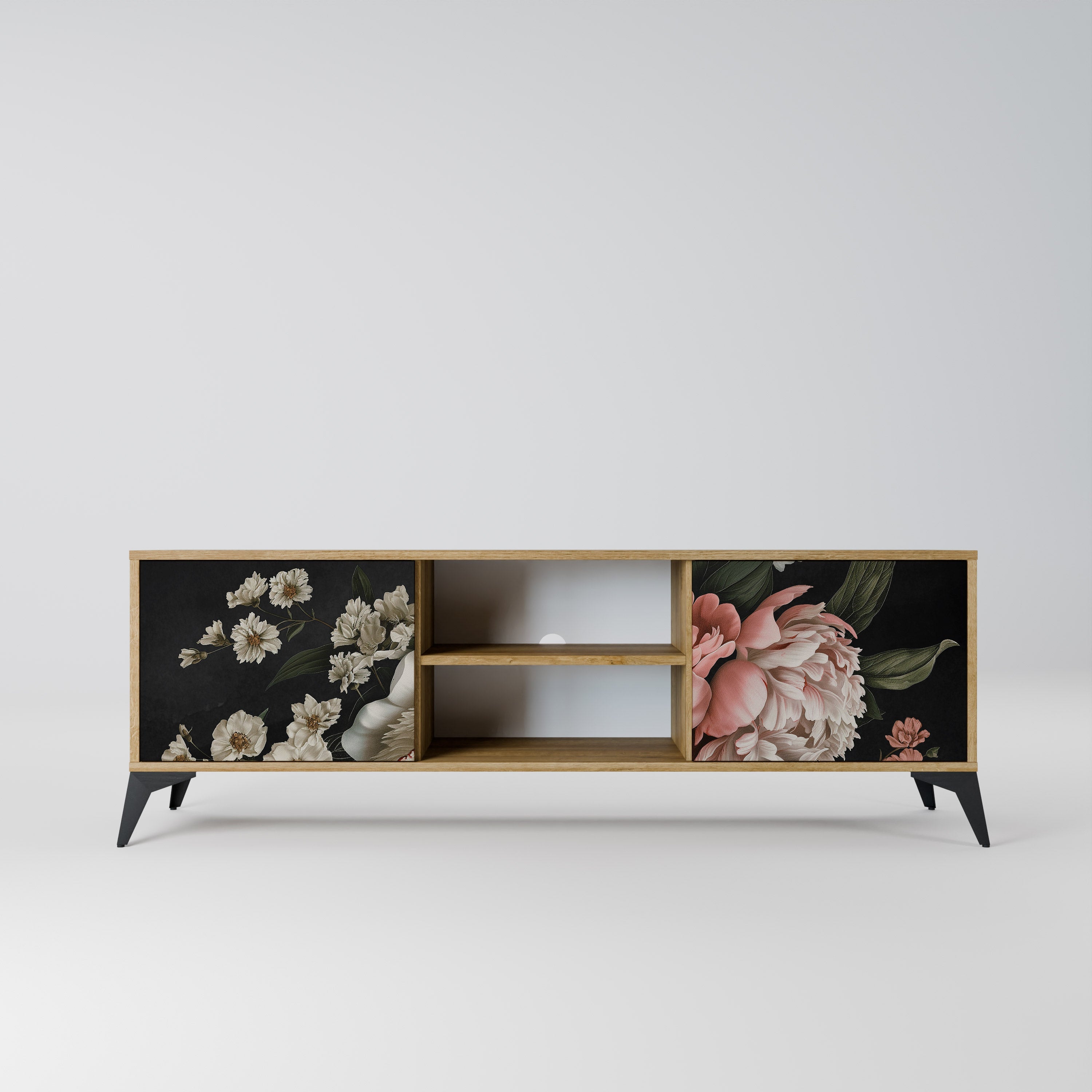 LUSH ELEGANCE TV-Lowboard mit 2 Türen in Eiche-Optik