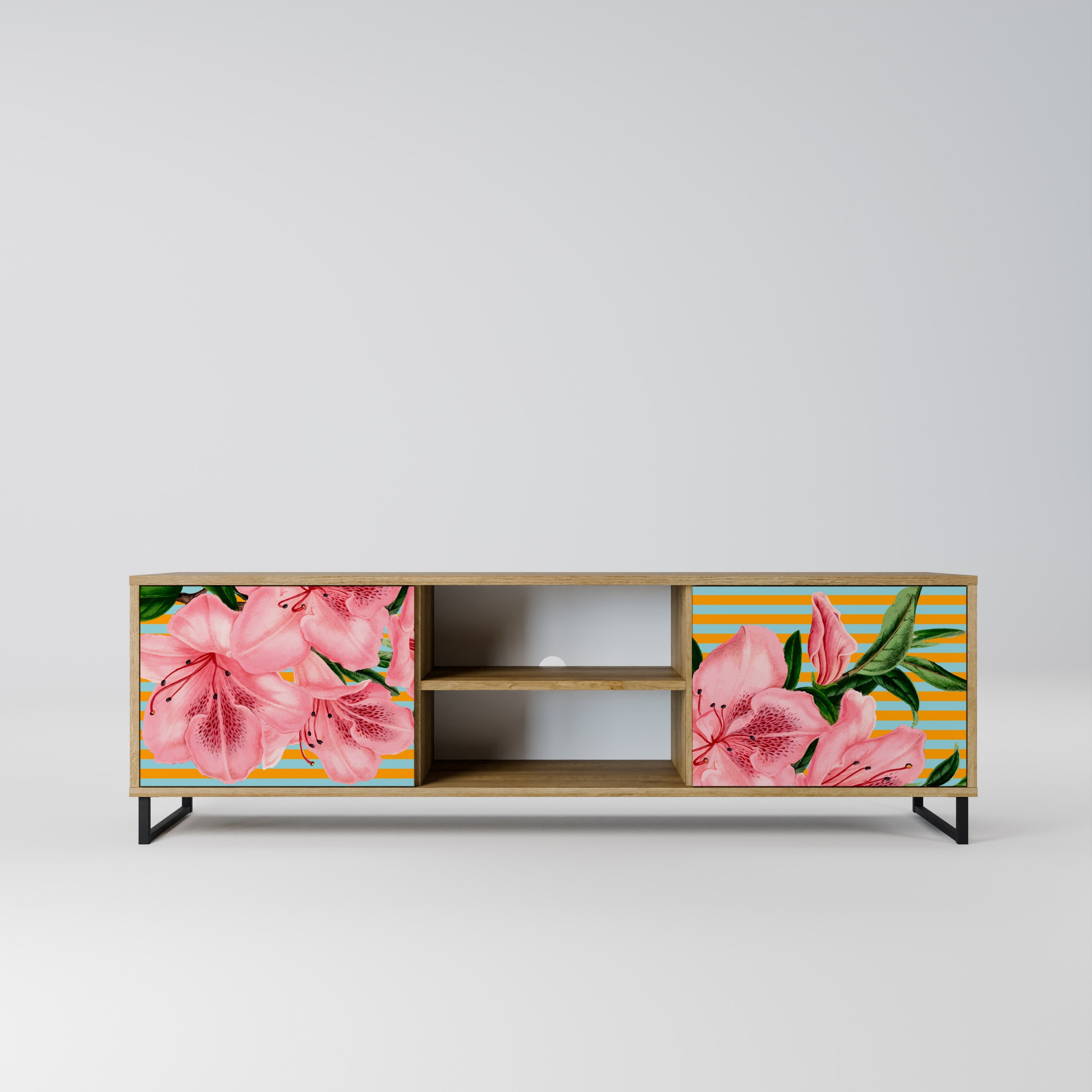 FRAGILE BEAUTY TV-Lowboard mit 2 Türen in Eiche-Optik