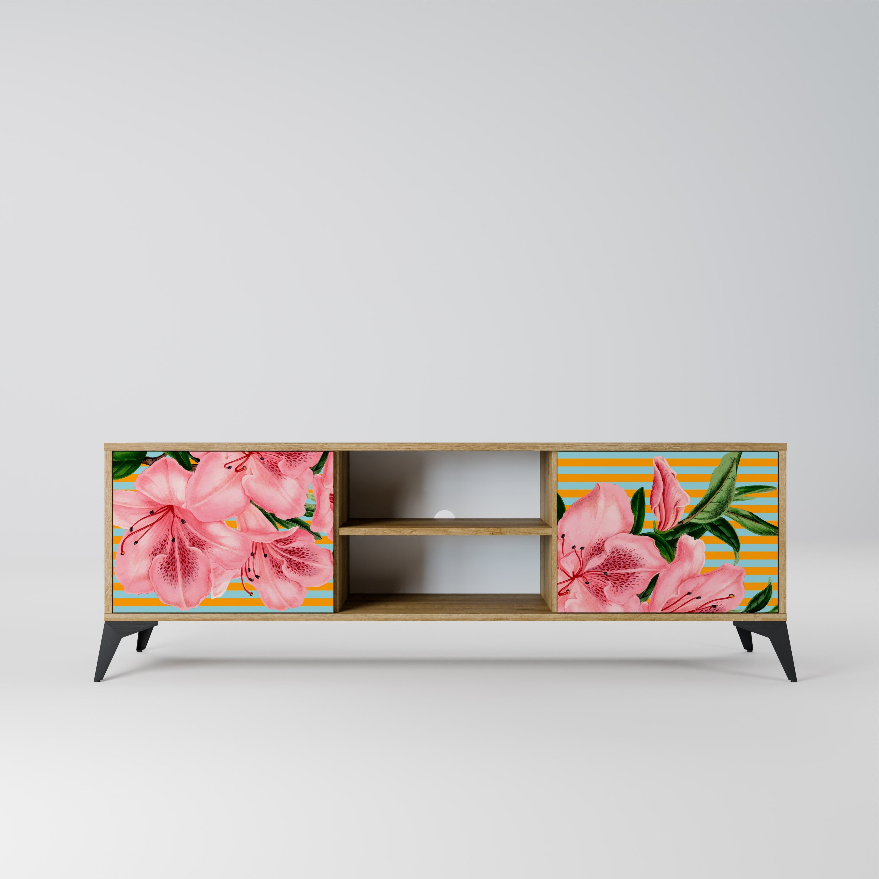 FRAGILE BEAUTY TV-Lowboard mit 2 Türen in Eiche-Optik