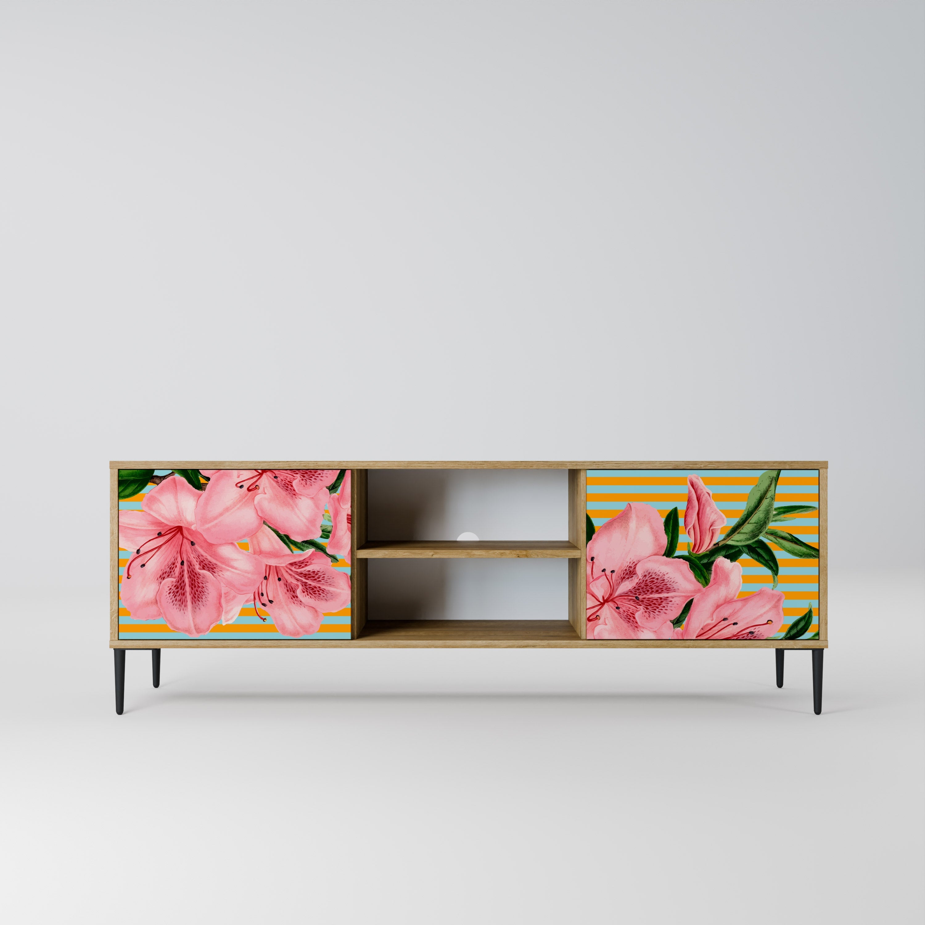 FRAGILE BEAUTY TV-Lowboard mit 2 Türen in Eiche-Optik