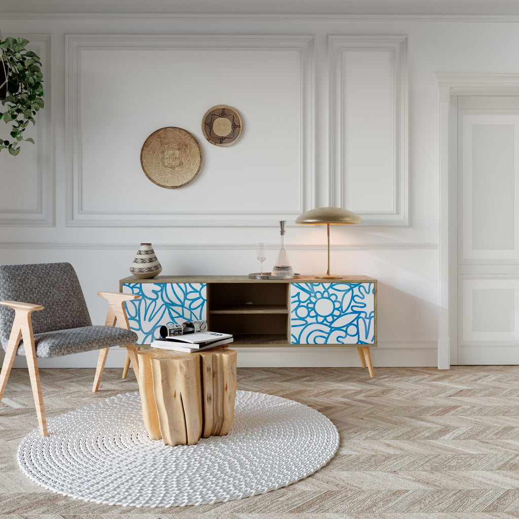 BLOOMY MORNING TV-Lowboard mit 2 Türen in Eiche-Optik