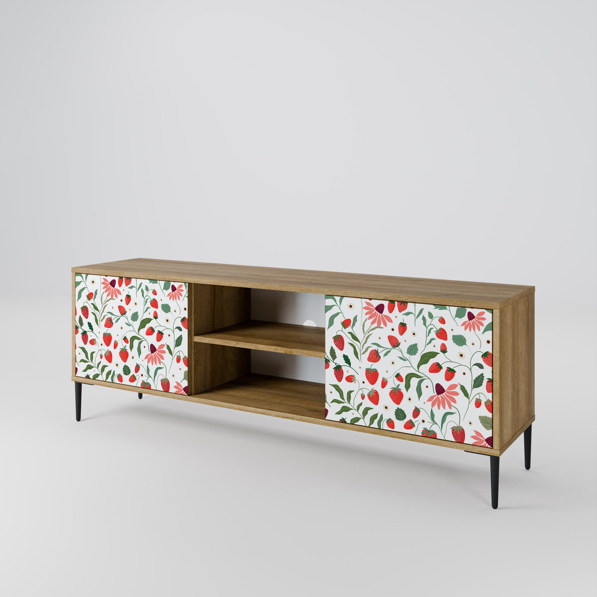 FLOWERS AND STRAWBERRIES 2-türiges TV-Lowboard
