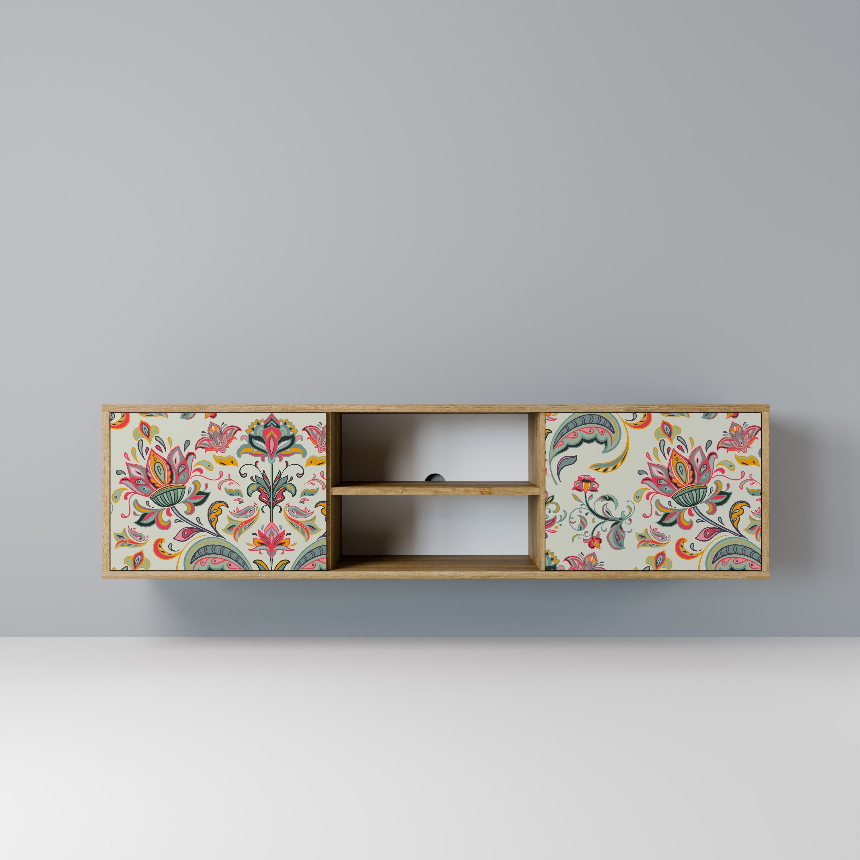 ORGANIC FOLKLORE TV-Lowboard mit 2 Türen in Eiche-Optik