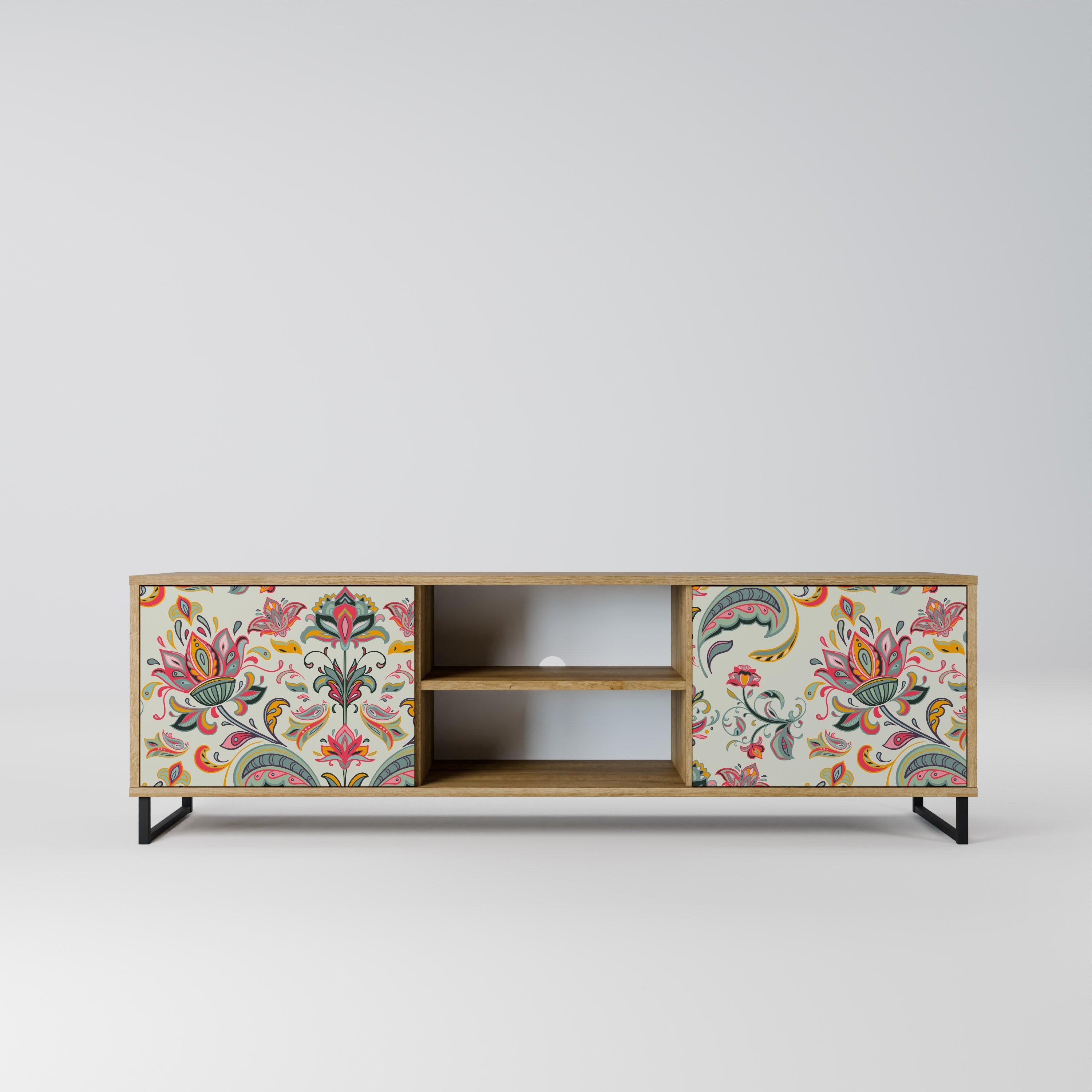 ORGANIC FOLKLORE TV-Lowboard mit 2 Türen in Eiche-Optik