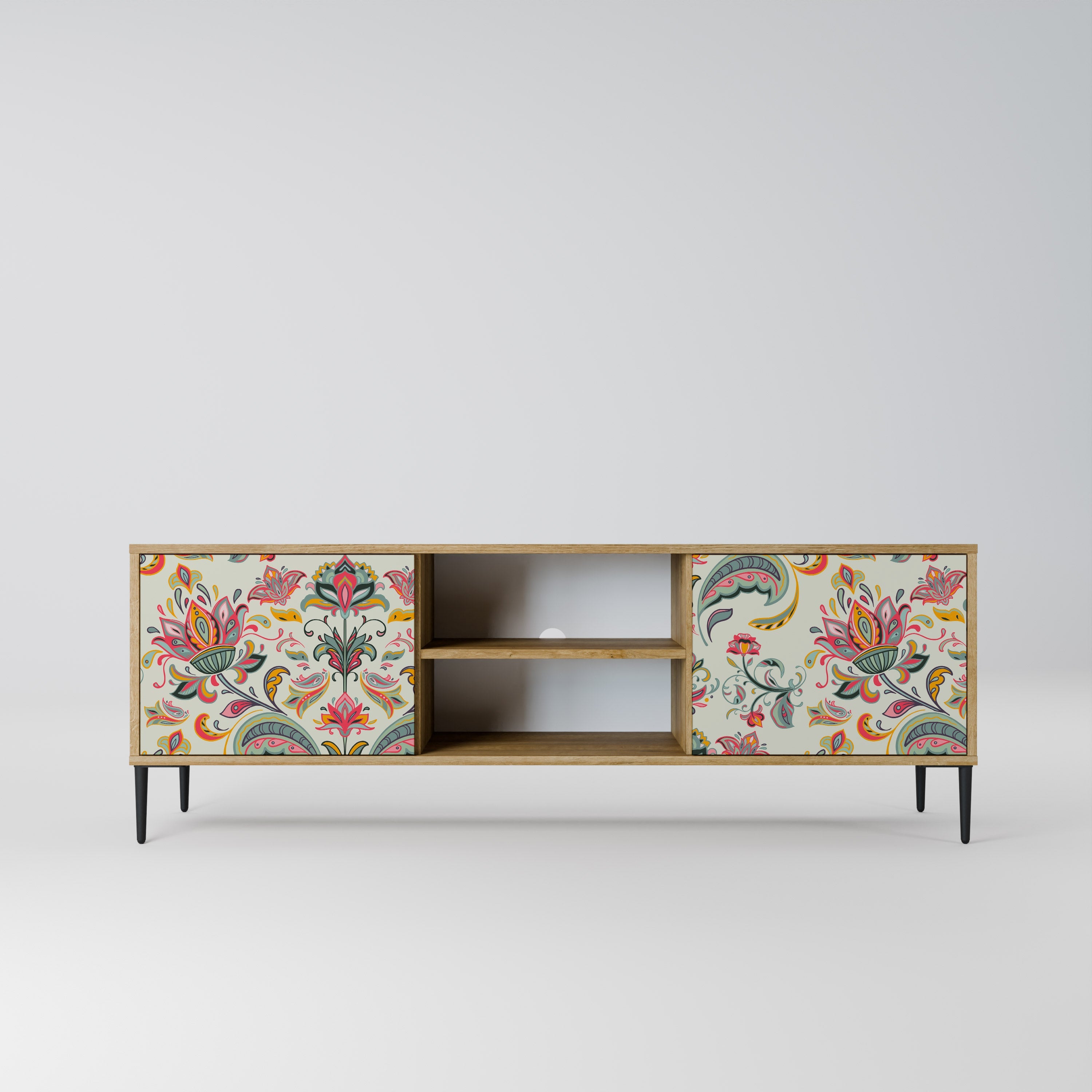 ORGANIC FOLKLORE TV-Lowboard mit 2 Türen in Eiche-Optik