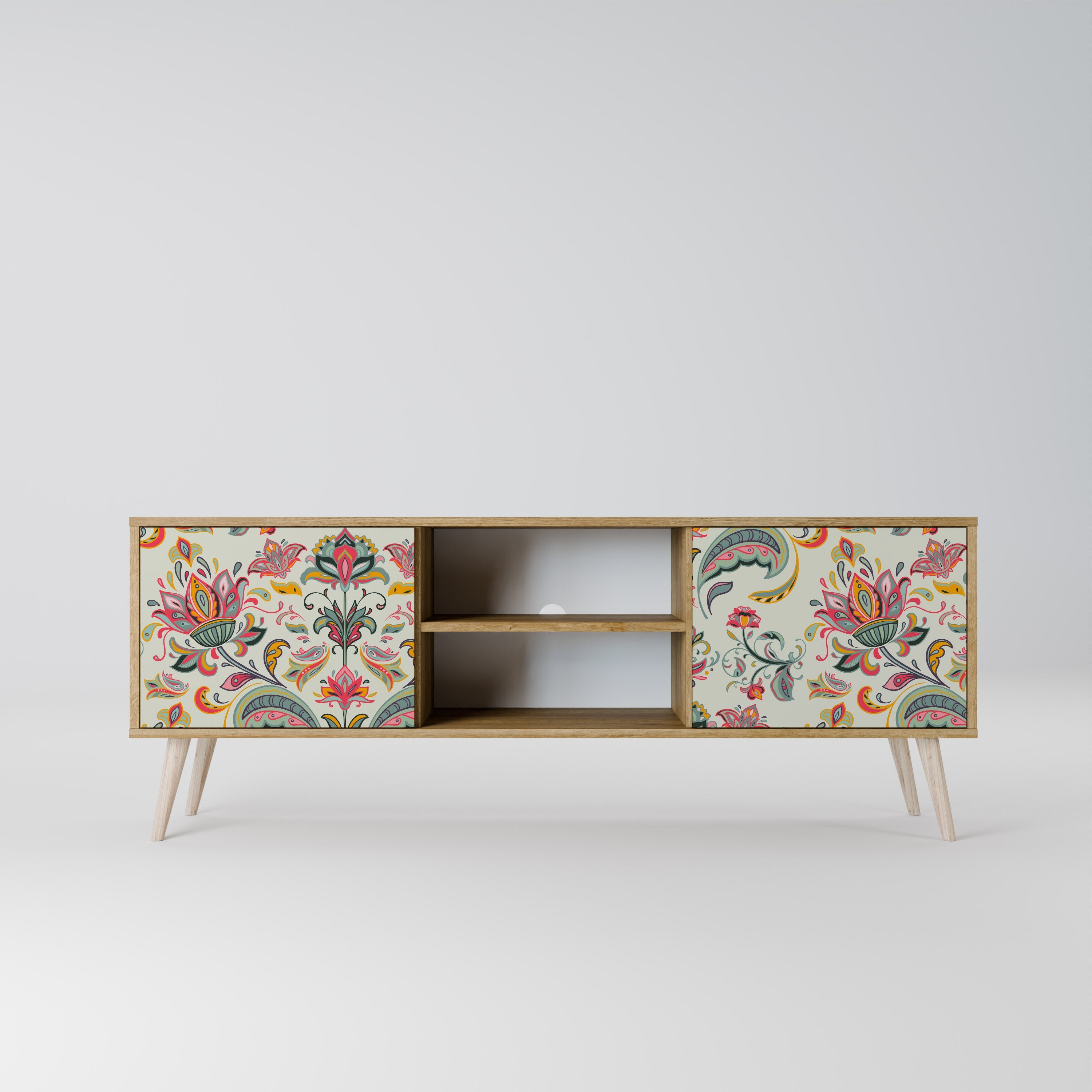 ORGANIC FOLKLORE TV-Lowboard mit 2 Türen in Eiche-Optik