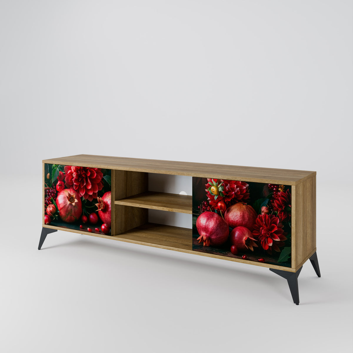 DAHLIAS AND POMEGRANATES 2-Door TV Cabinet