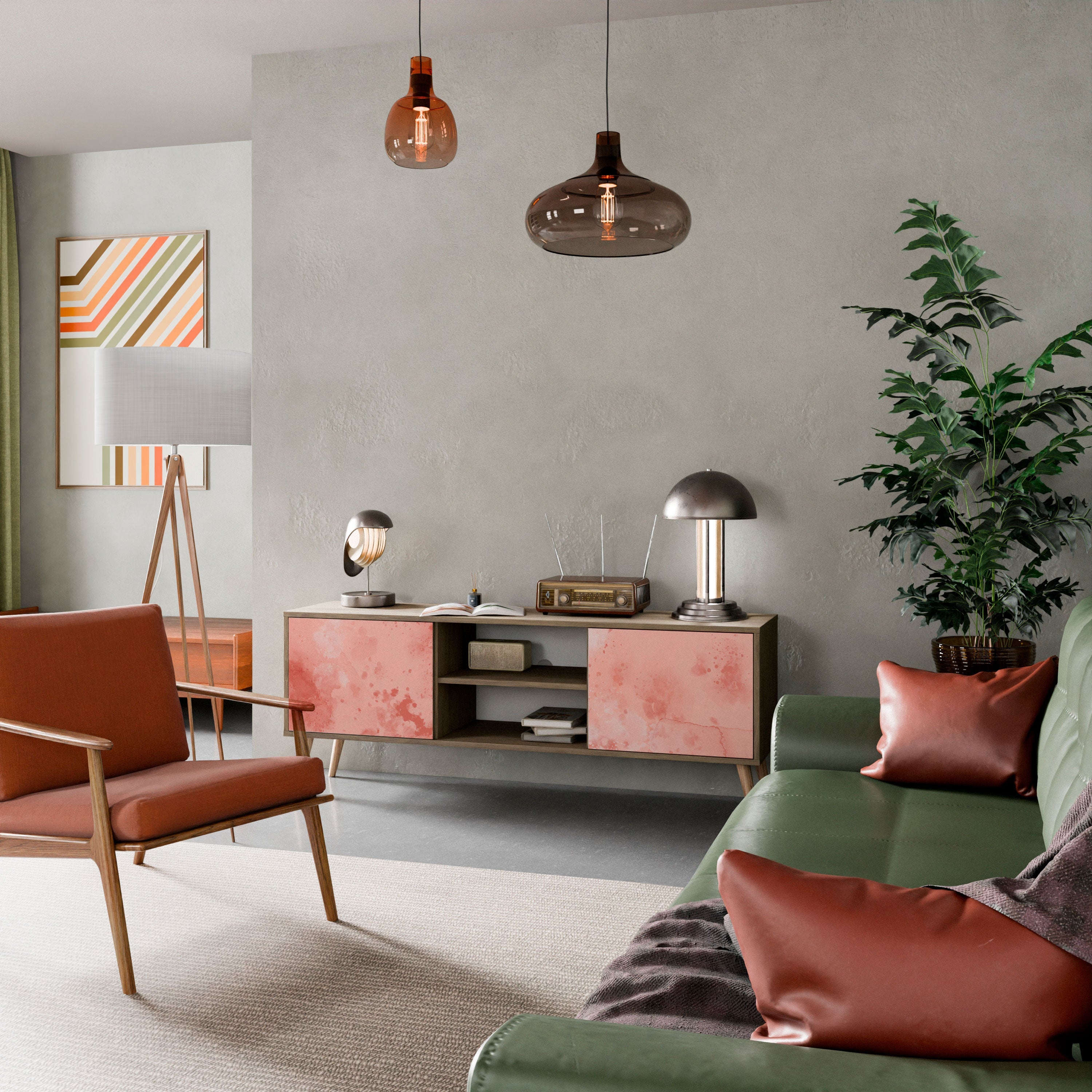 CRANE DANCE TV-Lowboard mit 2 Türen in Eiche-Optik