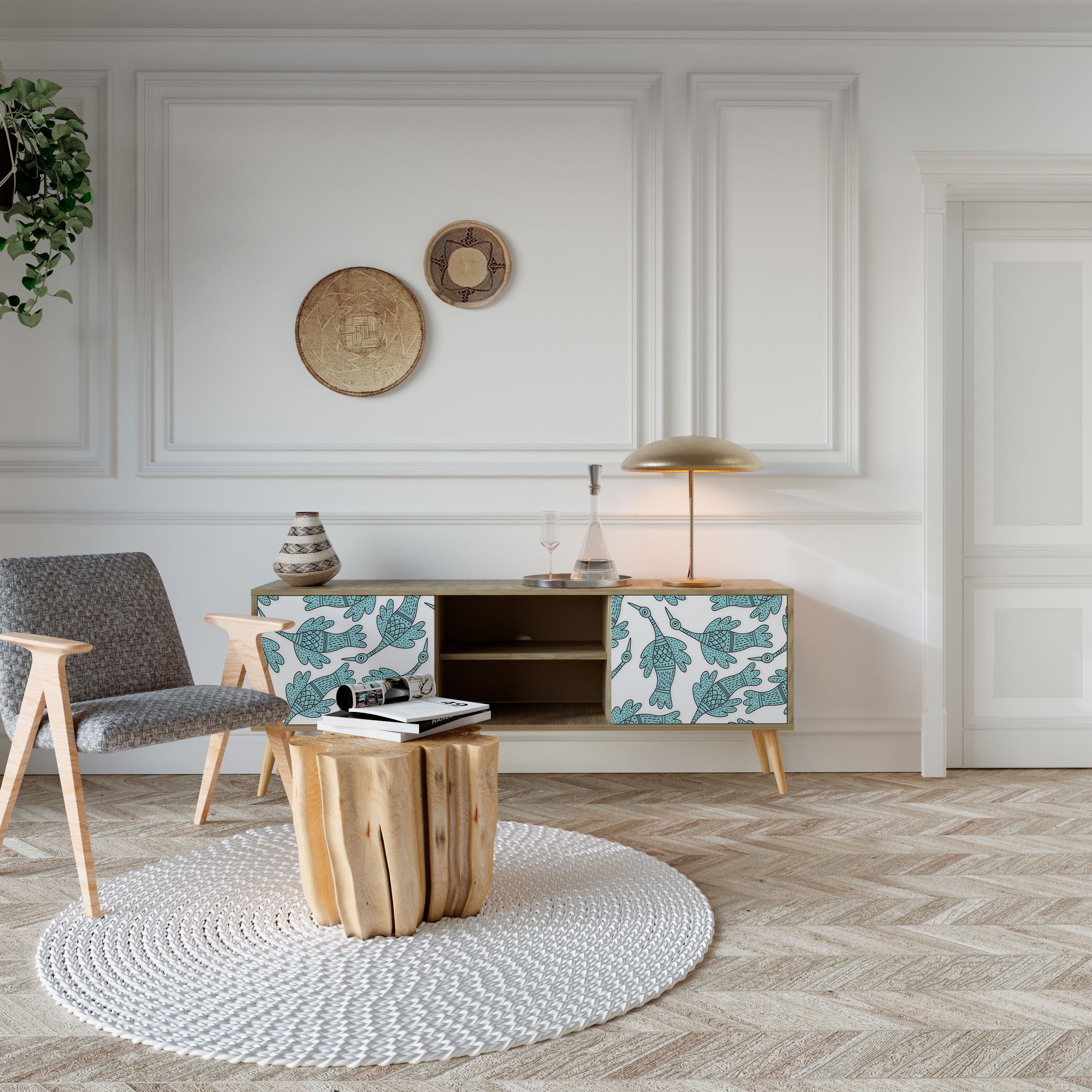 WATERSPOUT SONGIBIRD TV-Lowboard mit 2 Türen in Eiche-Optik