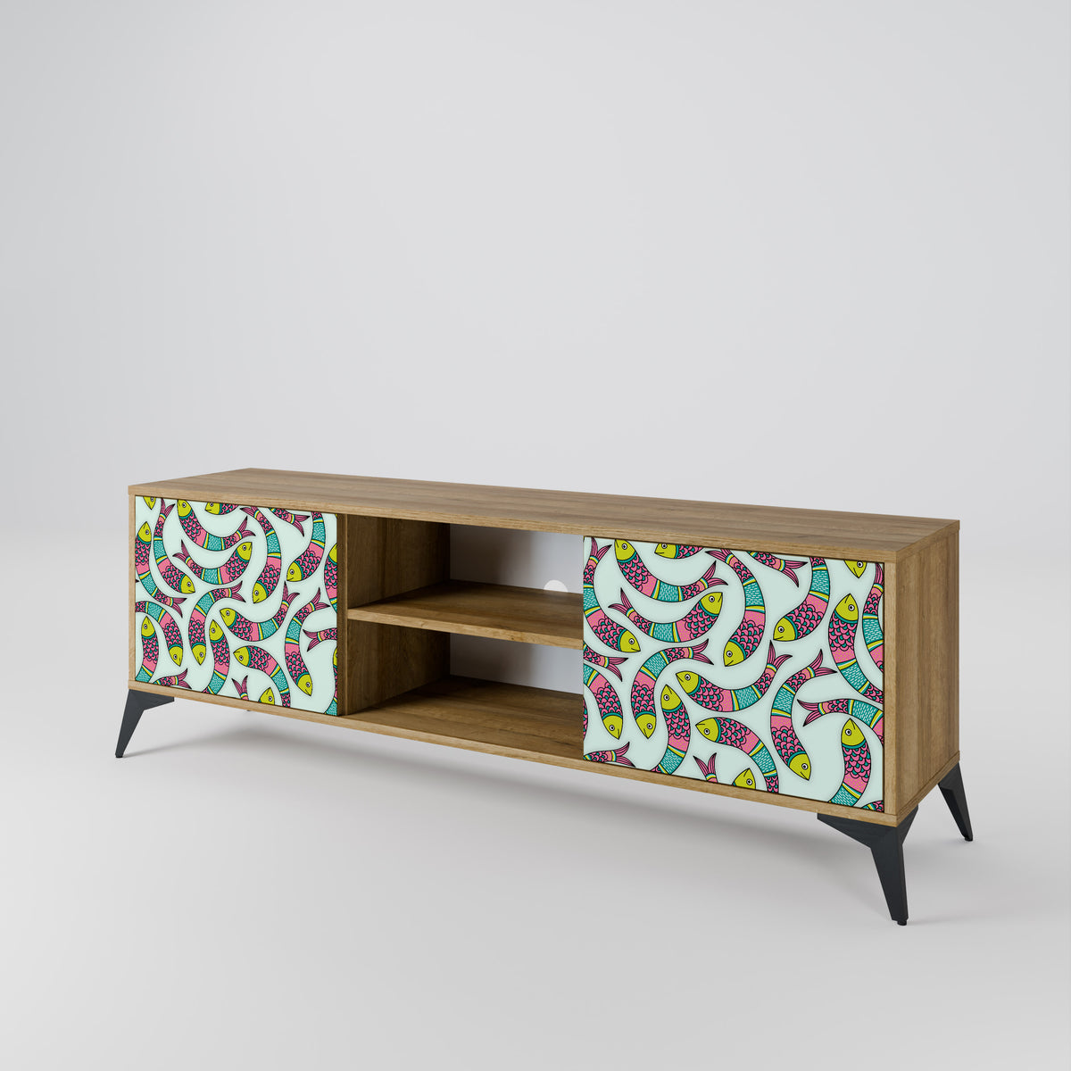 INDIAN FISH 2-Door TV Cabinet