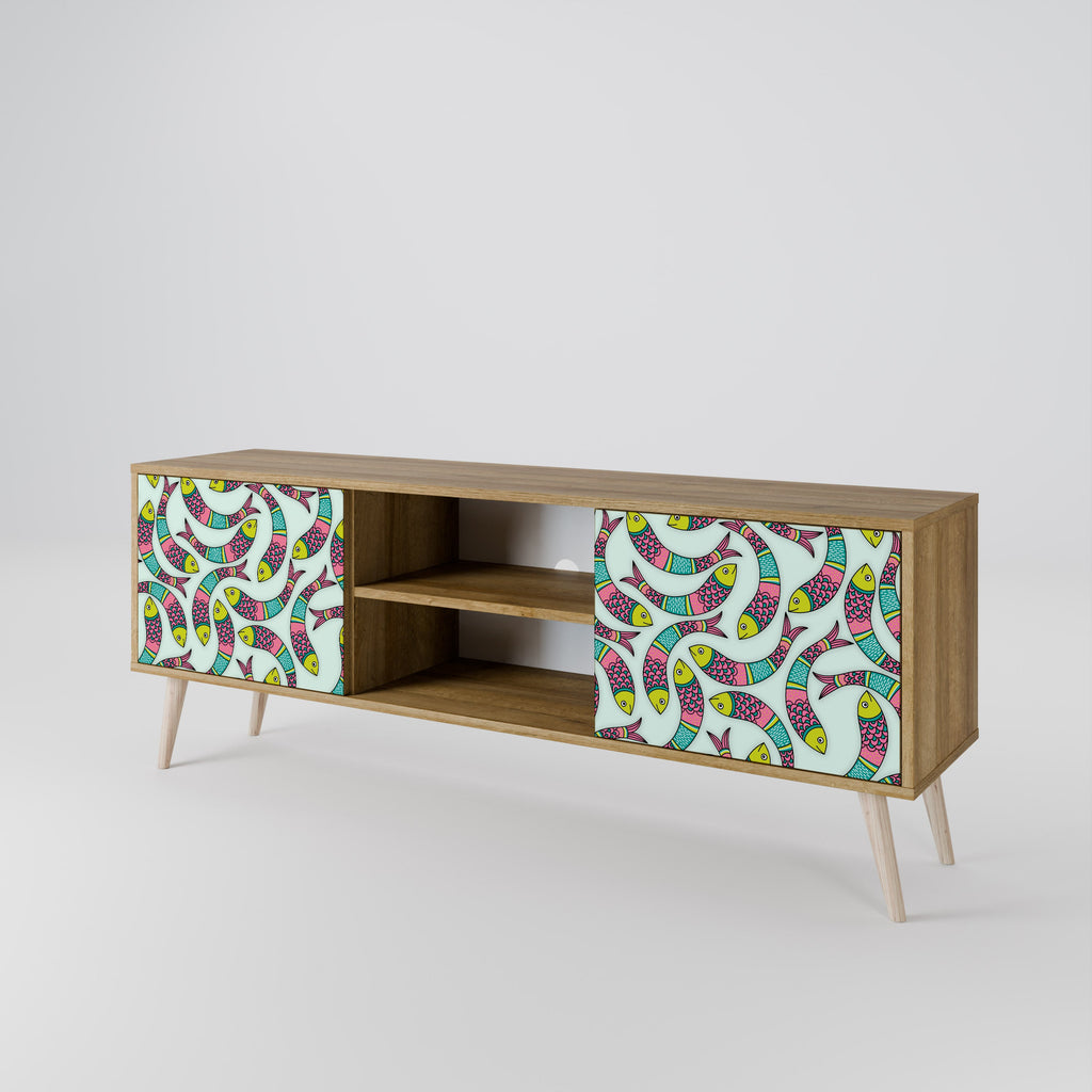 INDIAN FISH TV-Lowboard mit 2 Türen in Eiche-Optik
