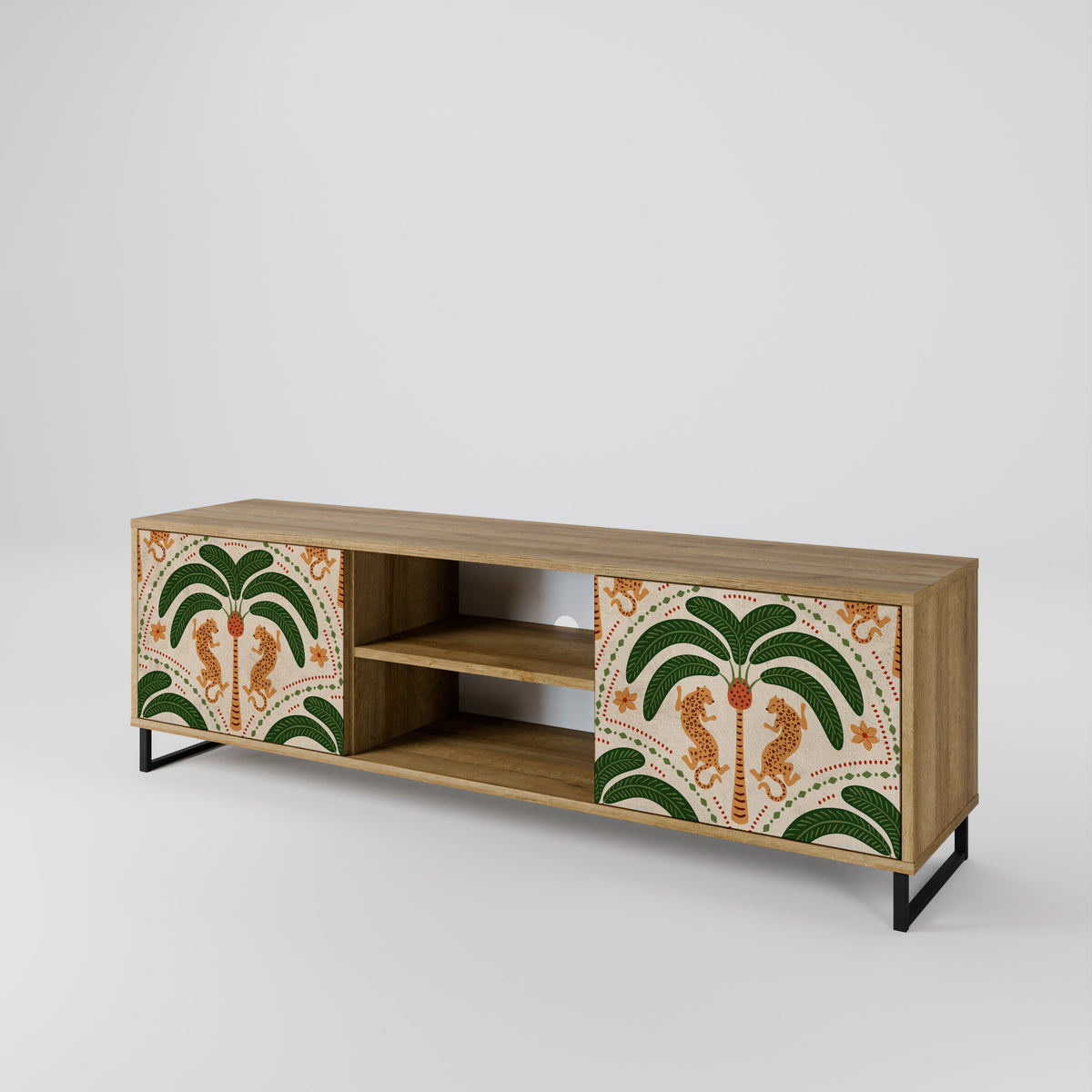 DANCING PREDATORS 2-Door TV Cabinet