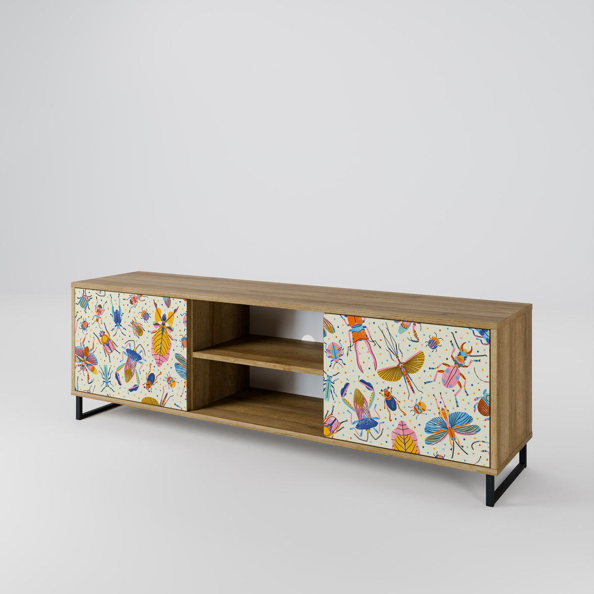 COLORFUL INSECTS 2-Door TV Cabinet