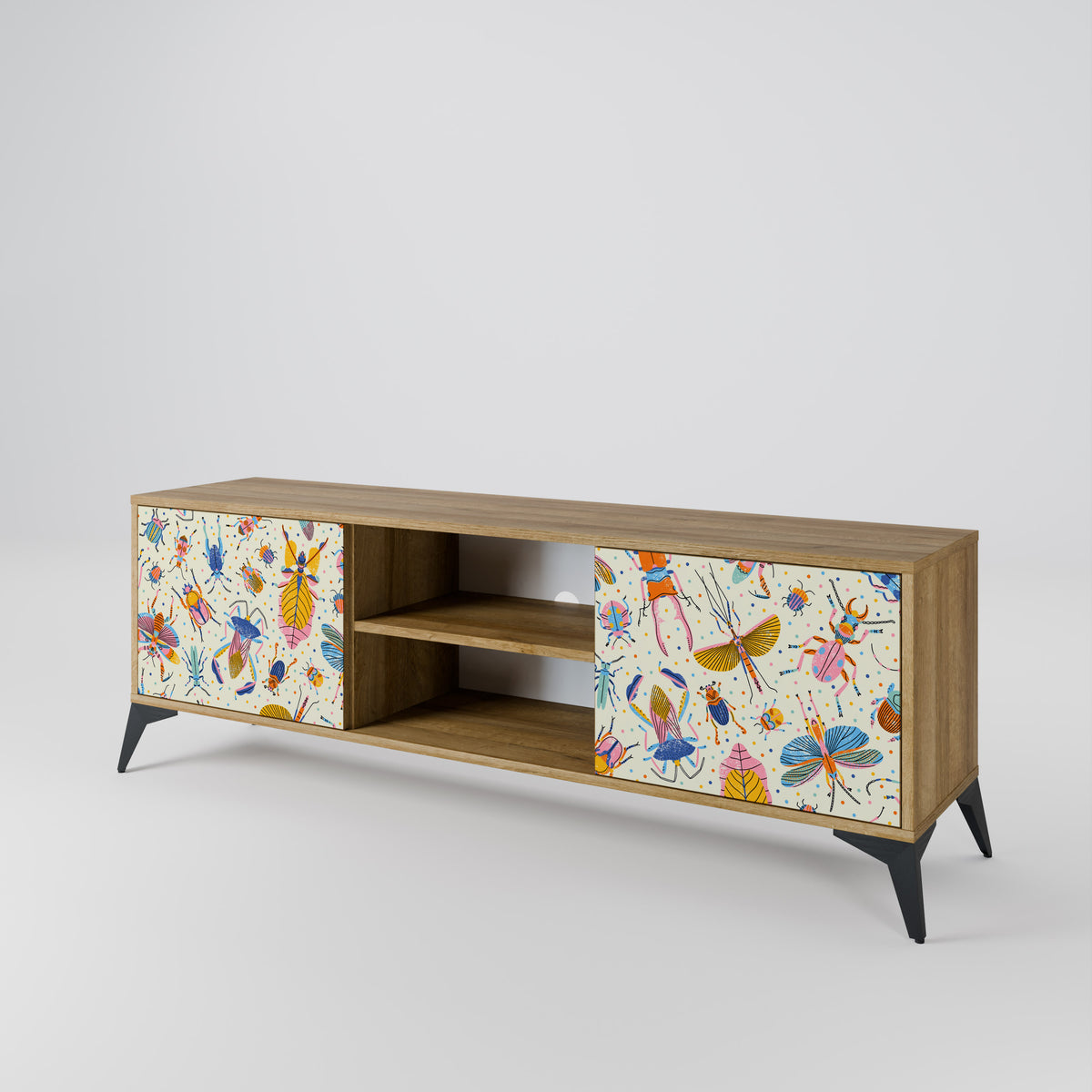 COLORFUL INSECTS 2-Door TV Cabinet