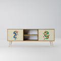 MYTHOLOGICAL CREATURES 2-Door TV Stand in Oak Effect