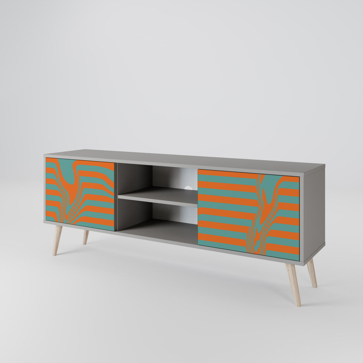 LINE COLLAPSE 2-Door TV Cabinet