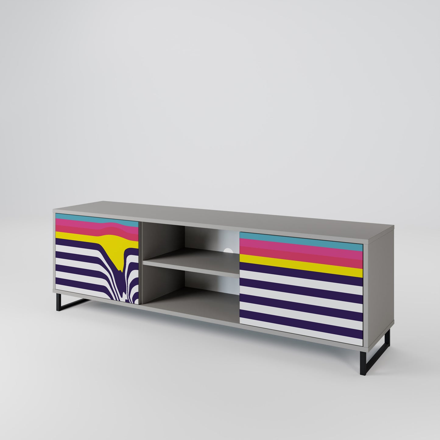 COLORFUL DIVERSION 2-türiges TV-Lowboard