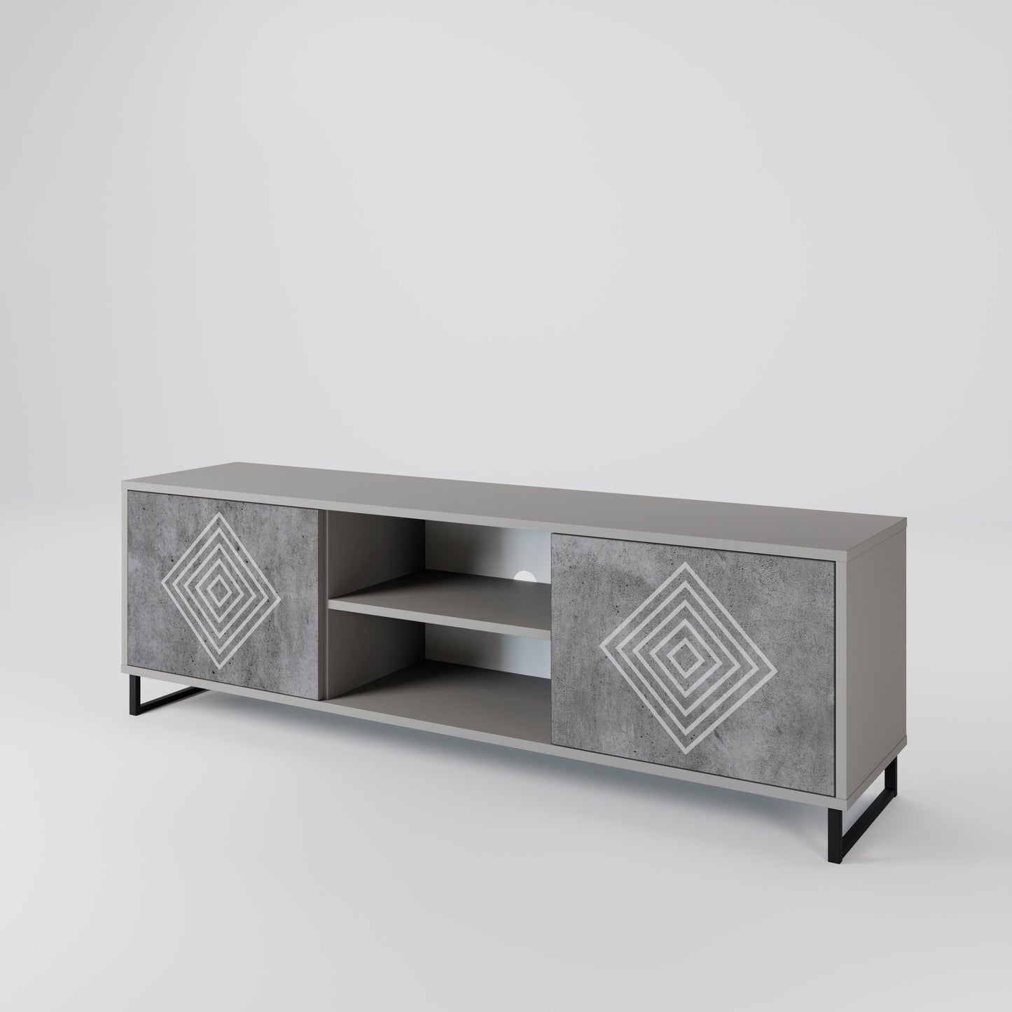 POLYGONAL ARTISTRY 2-türiges TV-Lowboard