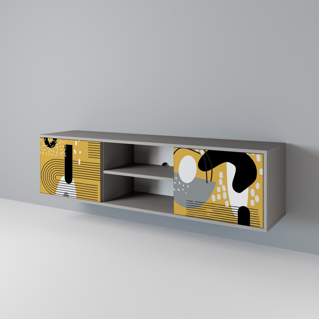 SHAPESHIFT SYMPHONY 2-Door TV Stand in Grey Finish