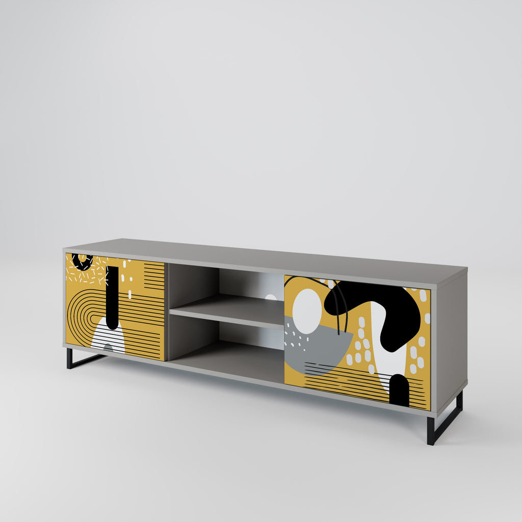 SHAPESHIFT SYMPHONY 2-Door TV Stand in Grey Finish