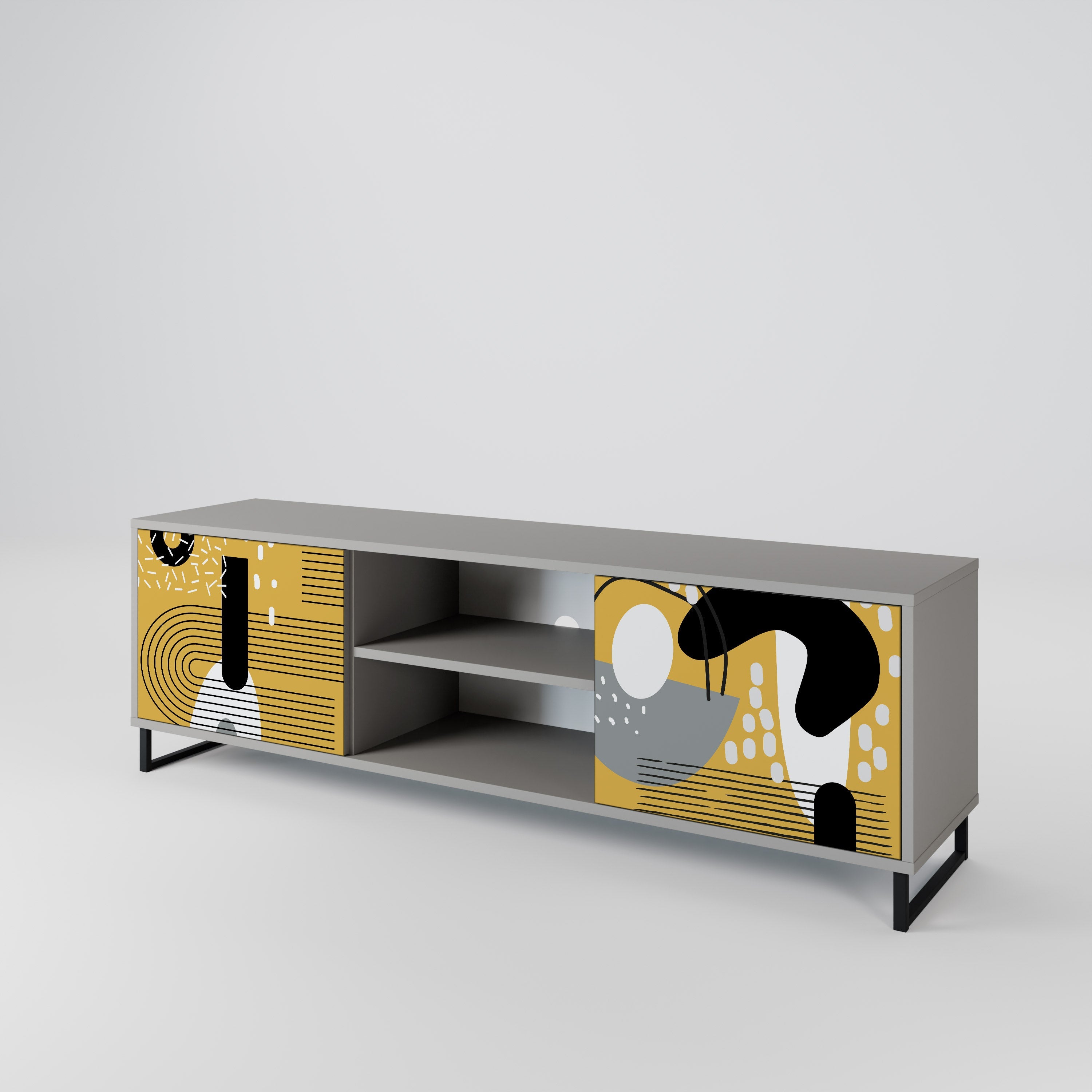 SHAPESHIFT SYMPHONY 2-Door TV Stand in Grey Finish