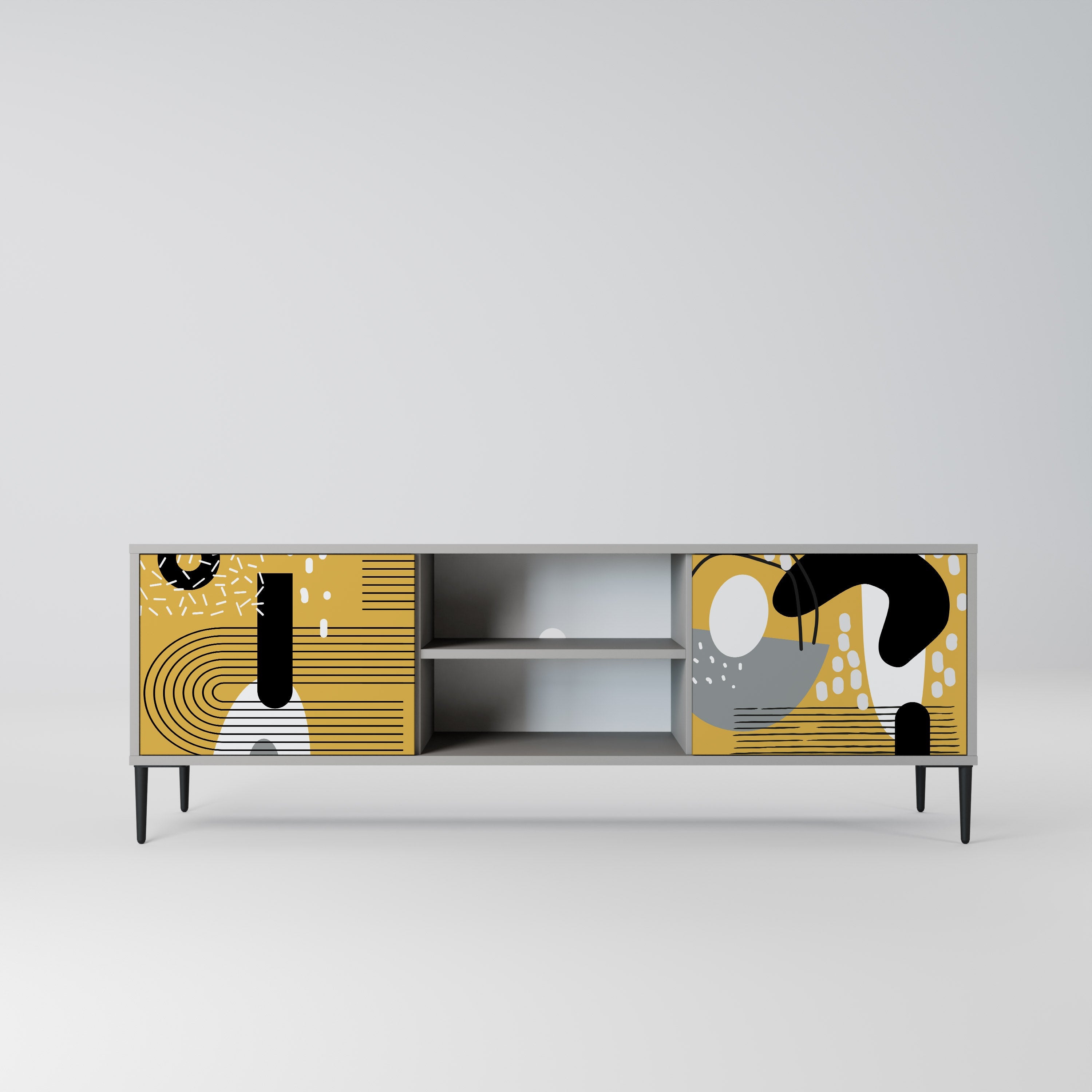 SHAPESHIFT SYMPHONY 2-Door TV Stand in Grey Finish