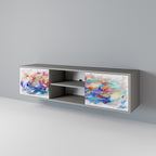 FINESSE MASH-UP 2-Door TV Stand in Grey Finish