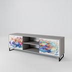 FINESSE MASH-UP 2-Door TV Stand in Grey Finish