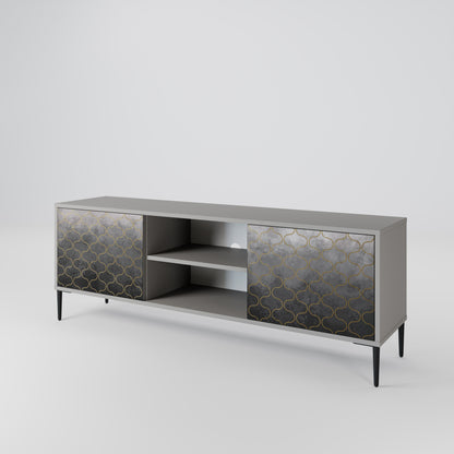 TESSELATED GRAYISH 2-türiges TV-Lowboard