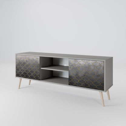 TESSELATED GRAYISH 2-türiges TV-Lowboard