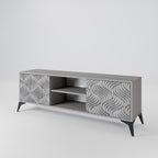 CONCRETE MOVEMENT 2-Door TV Stand in Grey Finish