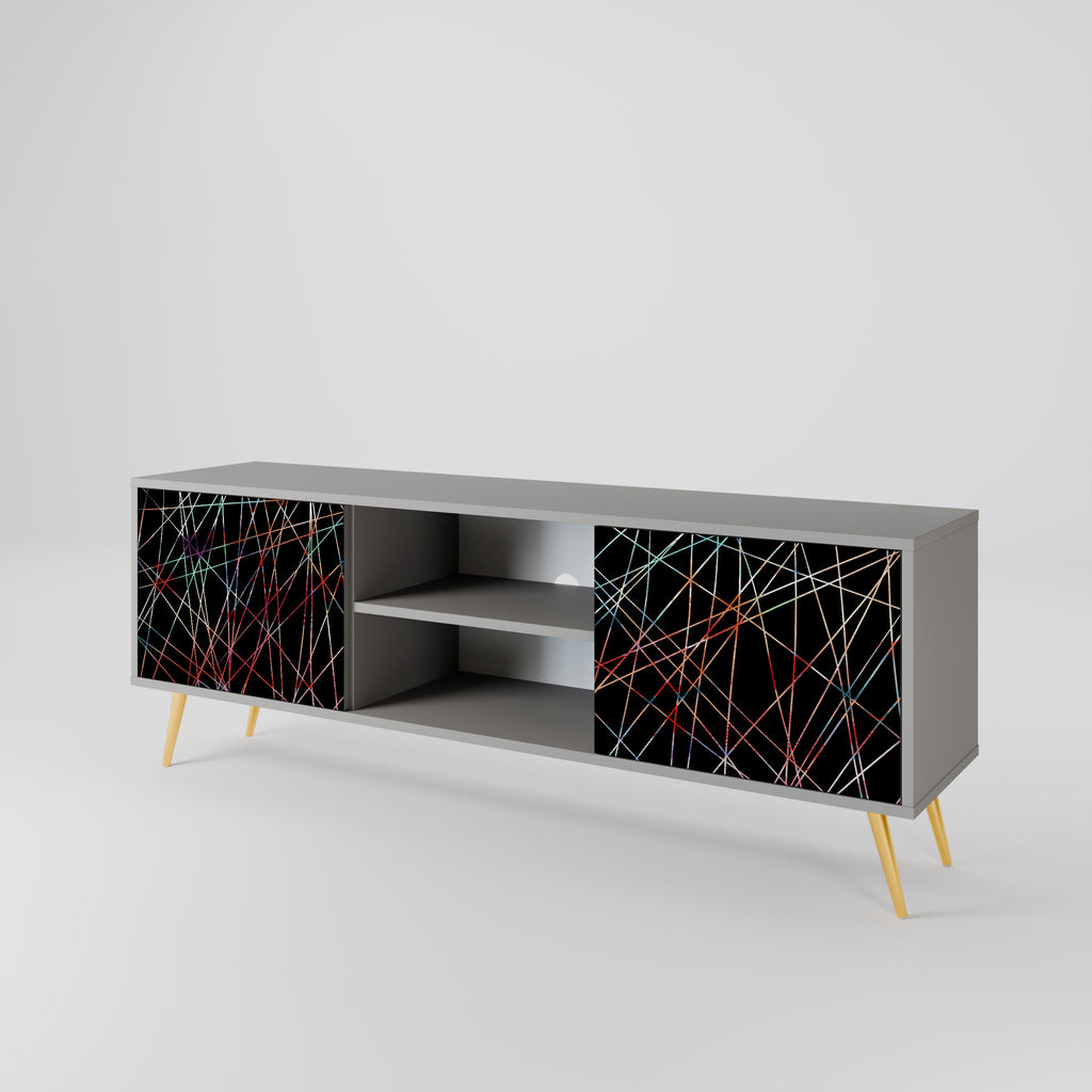 LUMINOUS SNARE 2-Door TV Stand in Grey Finish