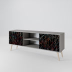 LUMINOUS SNARE 2-Door TV Stand in Grey Finish