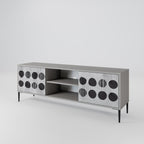 GHOSTLY GRADIENTS 2-Door TV Stand in Grey Finish