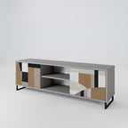 DELICATE MEMENTO 2-Door TV Stand in Grey Finish