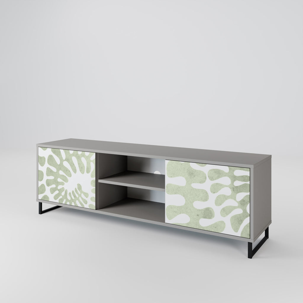 HELIX DANCE 2-Door TV Stand in Grey Finish