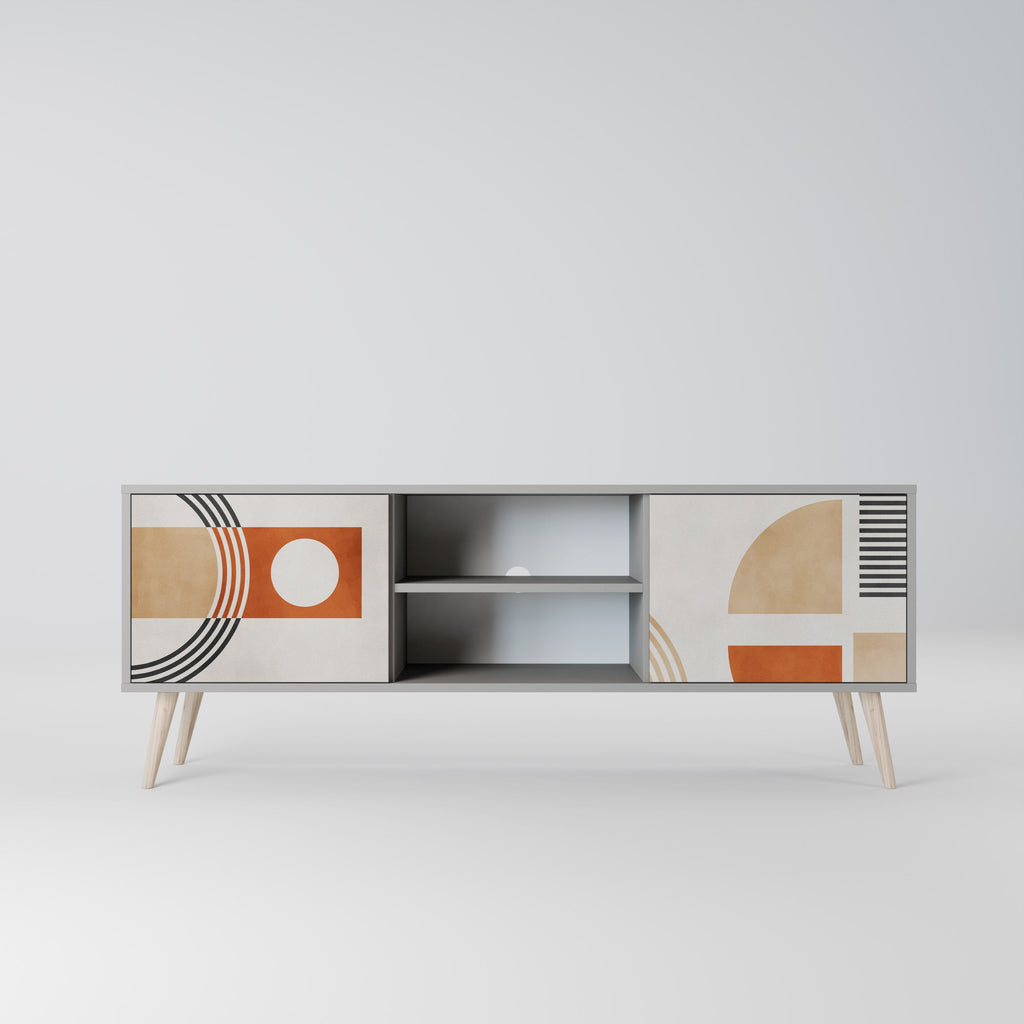 SPACE AROUND 2-Door TV Stand in Grey Finish